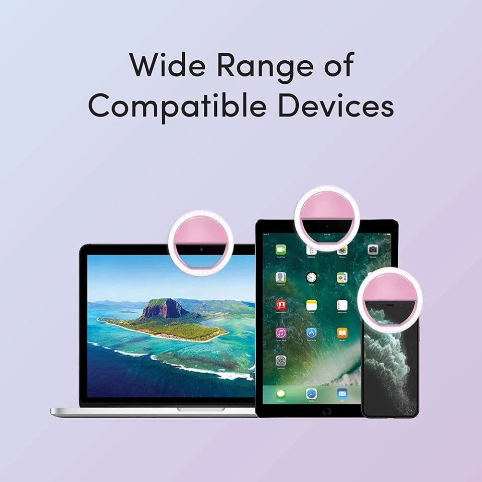 Selfie Ring Light με βάση για Κινητό LED Επαναφορτιζόμενο - 3 επίπεδα φωτεινότητας - OEM Λευκό - iThinksmart.gr