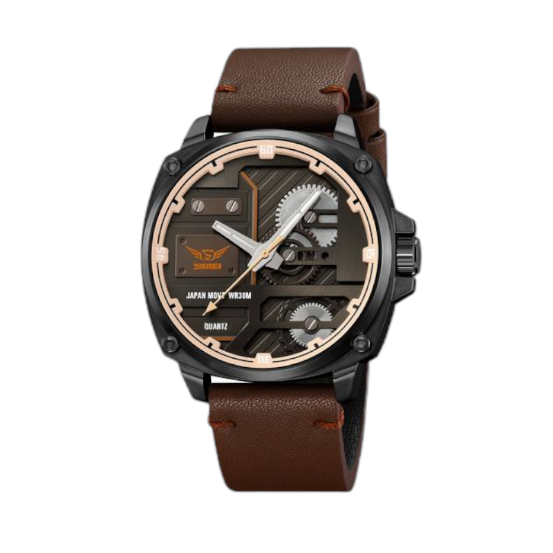 Αναλογικό ρολόι χειρός – Skmei - 2289 - Dark brown - iThinksmart.gr