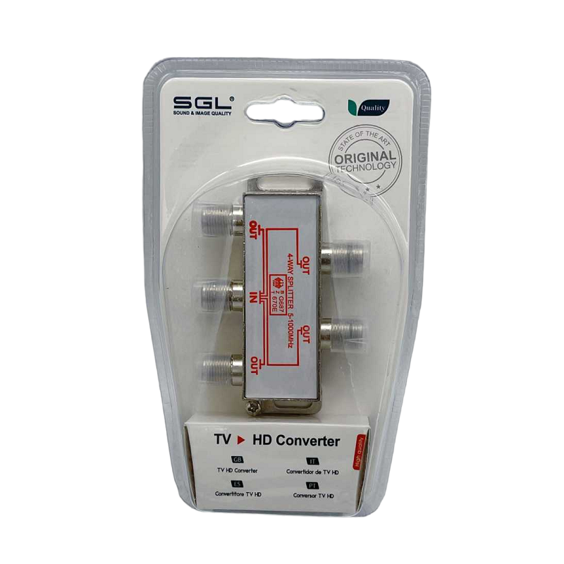 Διακλαδωτής σύνδεσης κεραίας TV - 4Way Splitter - 1803 - 098517 - iThinksmart.gr