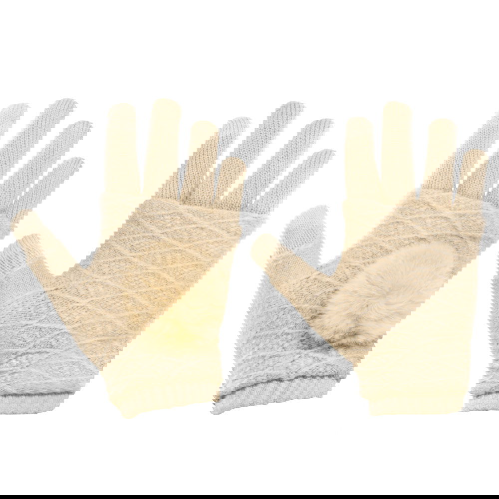 Touch Screen Gloves 2in1 - Beige - iThinksmart.gr