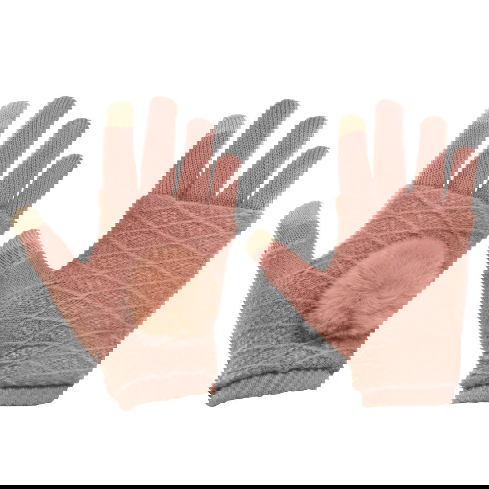 Touch Screen Gloves 2in1 - Pink - iThinksmart.gr