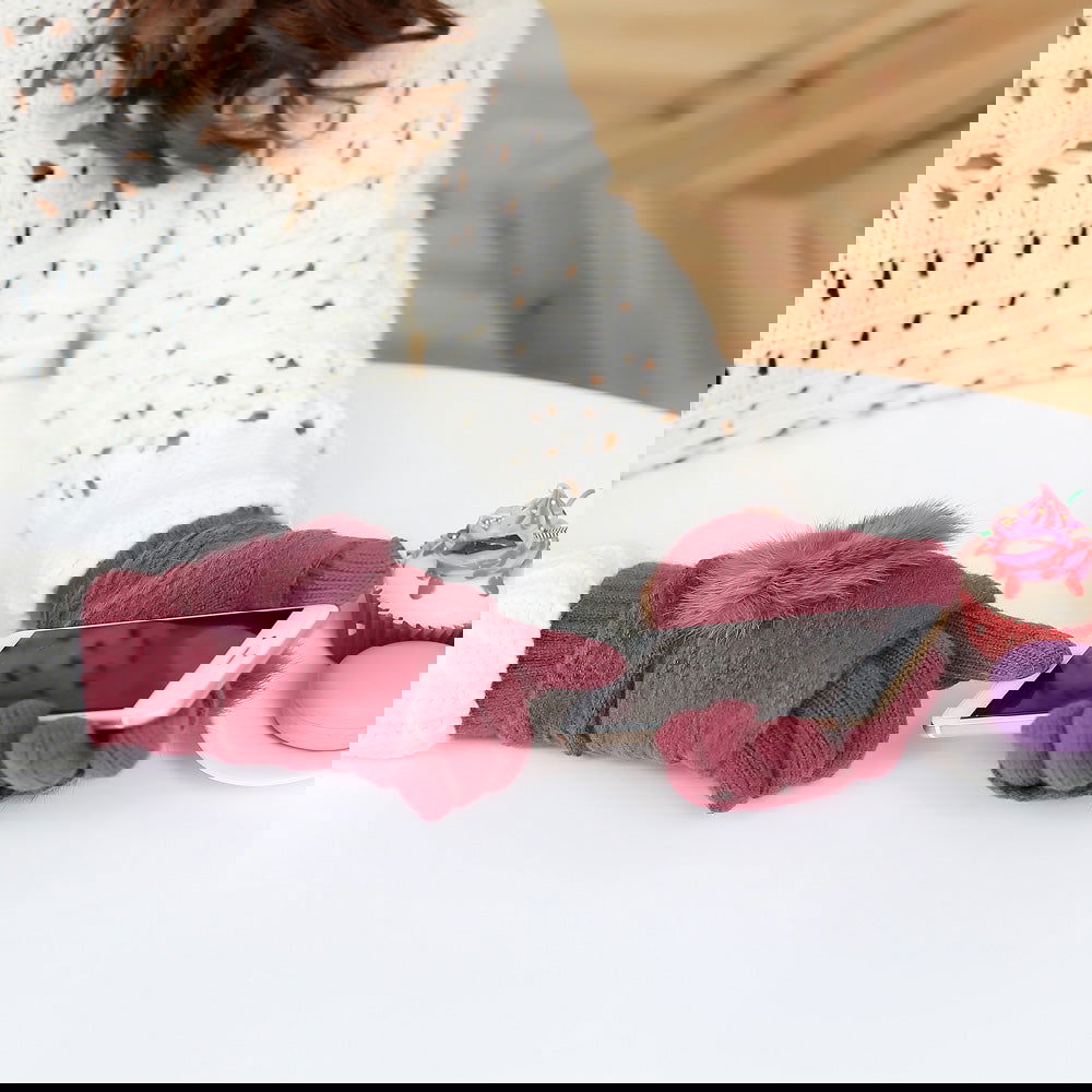 Touch Screen Gloves 2in1 - Wine Red - iThinksmart.gr