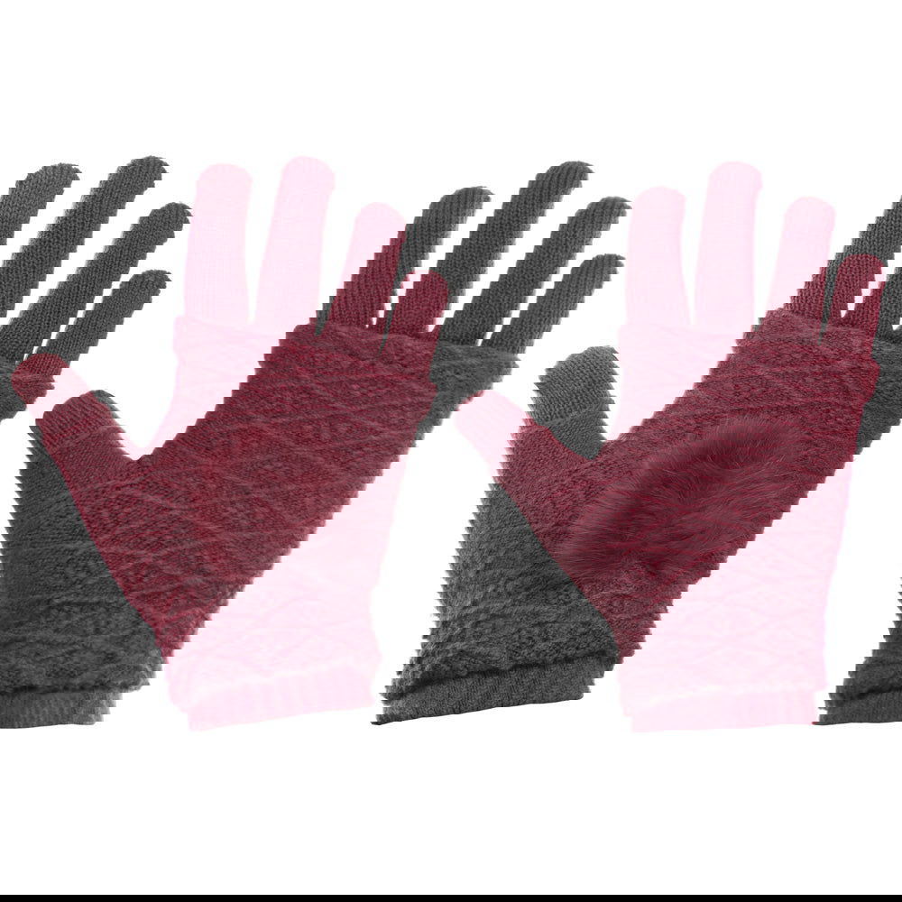 Touch Screen Gloves 2in1 - Wine Red - iThinksmart.gr