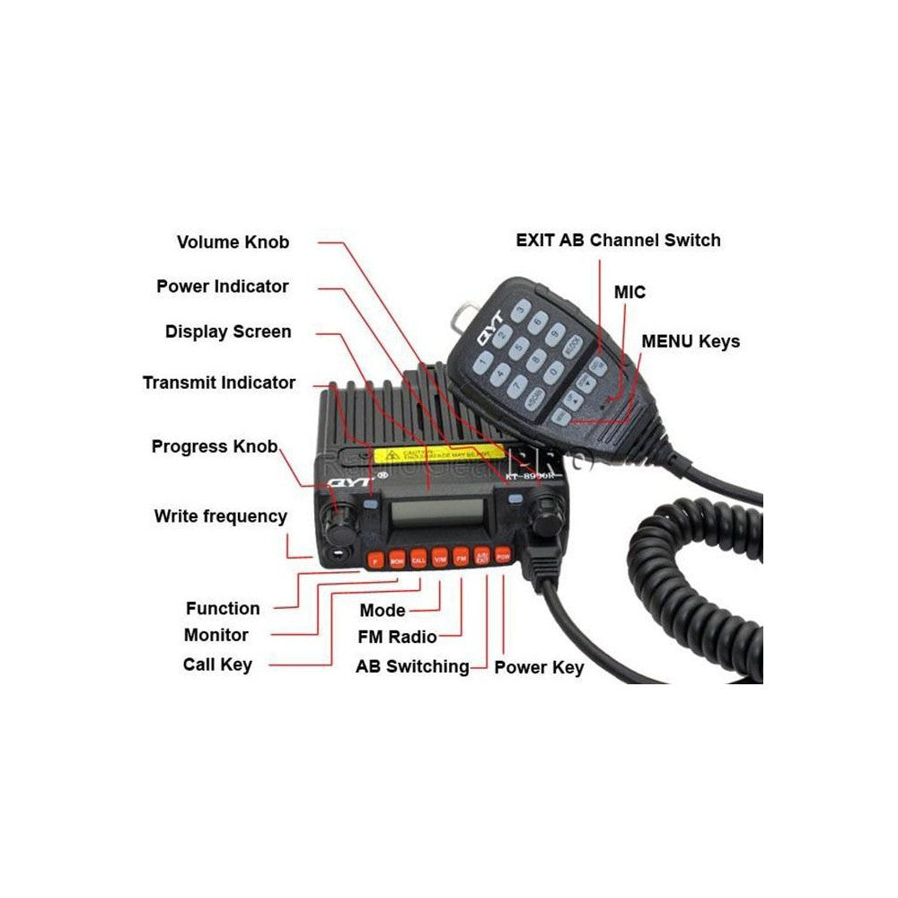 Ασύρματος πομποδέκτης - UHF/VHF - 25W - KT-8900 - QYT - 489001 - iThinksmart.gr