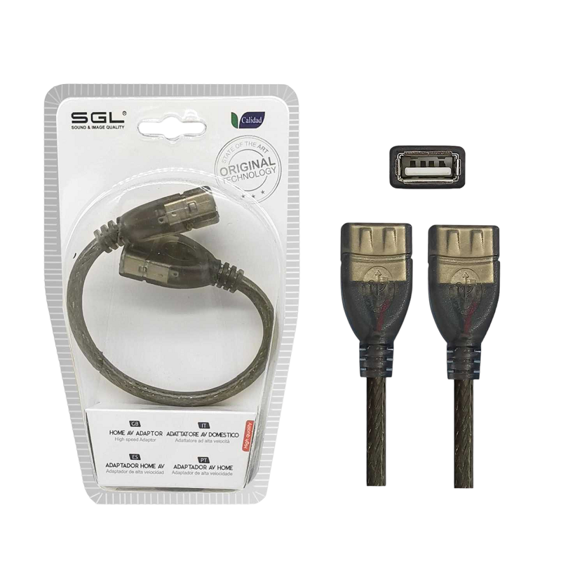 Αντάπτορας καλώδιο - USB-A female/female - 8S-01 - 20cm - 098098 - iThinksmart.gr
