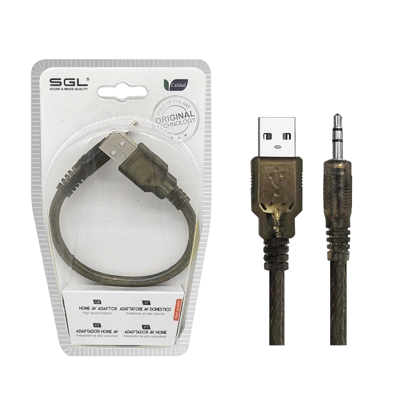 Αντάπτορας καλώδιο - USB-A male/Jack 3.5mm - 1S-01 - 20cm - 098067 - iThinksmart.gr