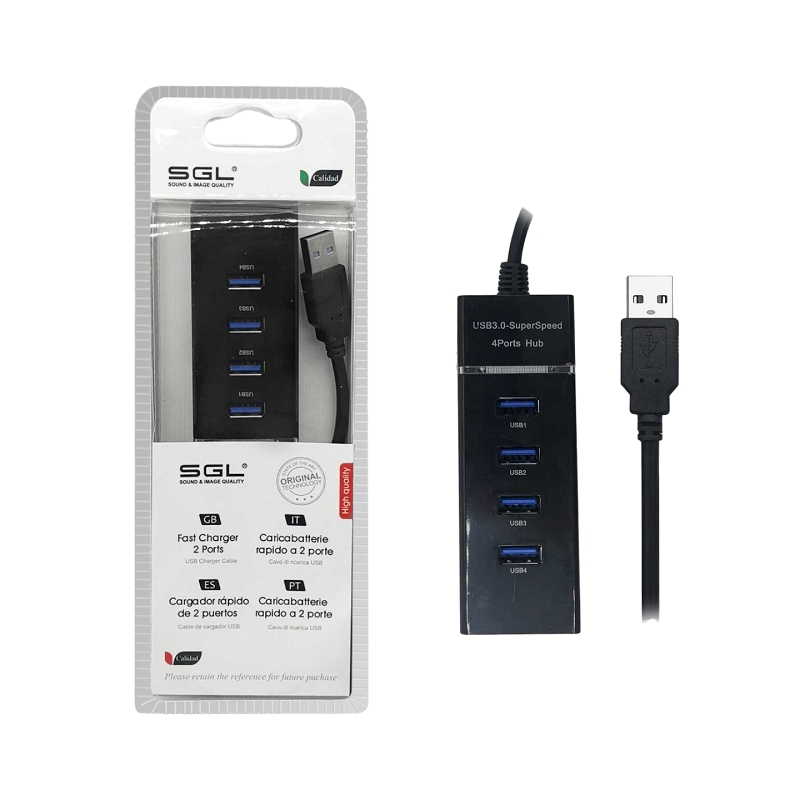 Αντάπτορας USB Hub με 4 θύρες - 304P - 30cm - 095929 - iThinksmart.gr
