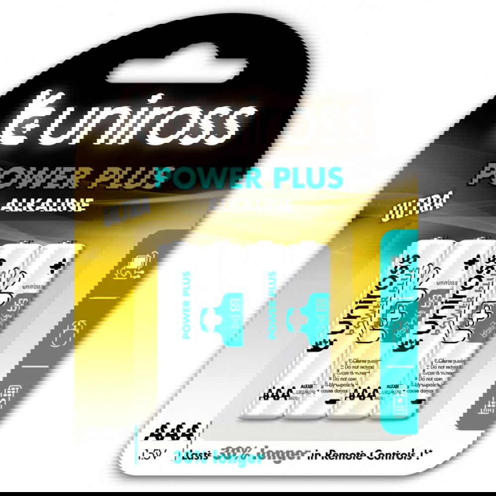 Uniross Power Plus 4x Αλκαλικές Μπαταρίες AAA - LR03 - iThinksmart.gr