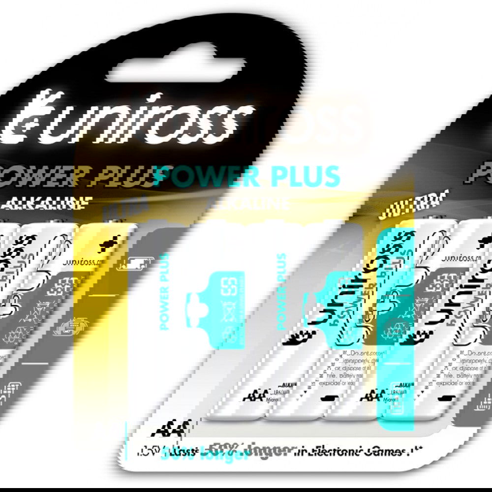 Uniross Power Plus 4x Αλκαλικές Μπαταρίες AA - LR06 - iThinksmart.gr