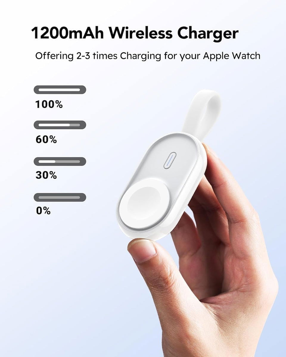 VEGER Power Bank Ασύρματο για Apple Watch 1200mAh - Type C - Λευκό - iThinksmart.gr