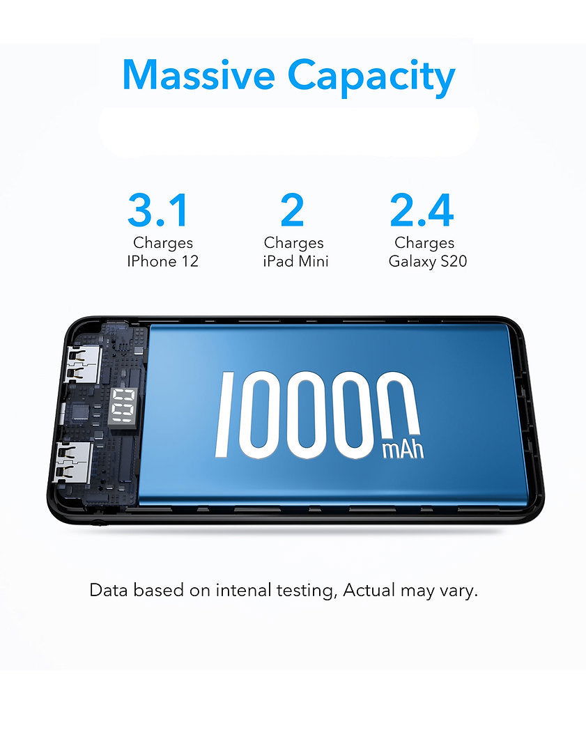 VEGER Power Bank L10 VP1105 10000mAh 2xUSB 2A - Μαύρο - iThinksmart.gr