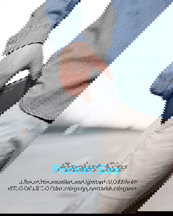 Veger Power Bank VP1140 10000mAh 20W με Θύρα USB-A και Θύρα USB-C Quick Charge 3.0 / Power Delivery - Μαύρο - iThinksmart.gr