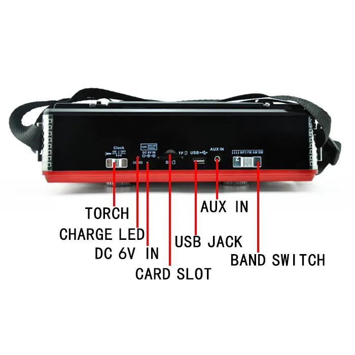 Επαναφορτιζόμενο ραδιόφωνο - XB373BT - Waxiba - 003736 - Red - iThinksmart.gr