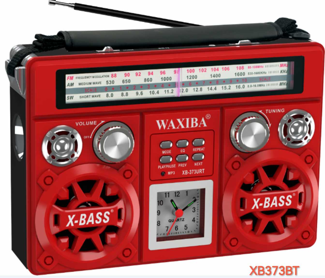 Επαναφορτιζόμενο ραδιόφωνο - XB373BT - Waxiba - 003736 - Red - iThinksmart.gr