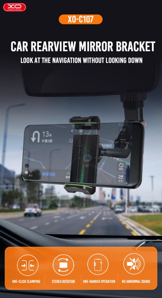 XO C107 car rearview mirror multifunctional rotatable Holder - iThinksmart.gr