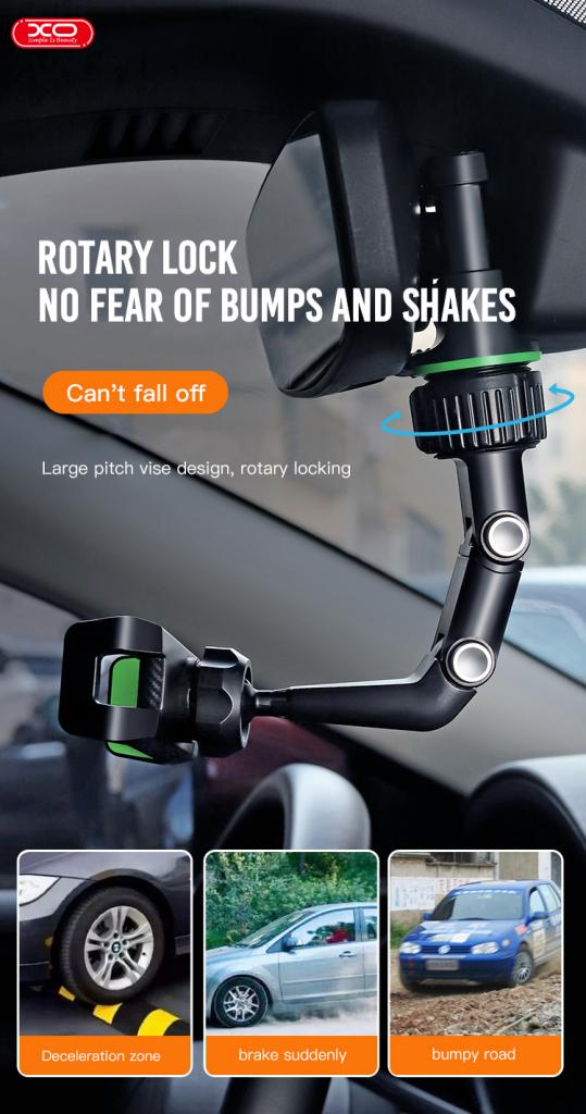 XO C107 car rearview mirror multifunctional rotatable Holder - iThinksmart.gr