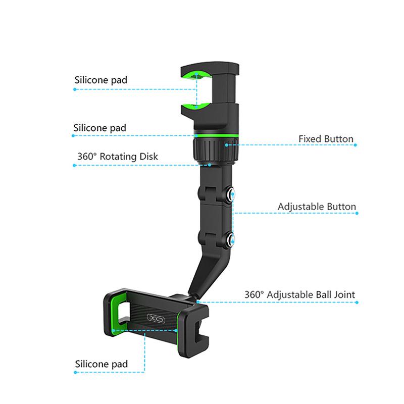 XO C107 car rearview mirror multifunctional rotatable Holder - iThinksmart.gr
