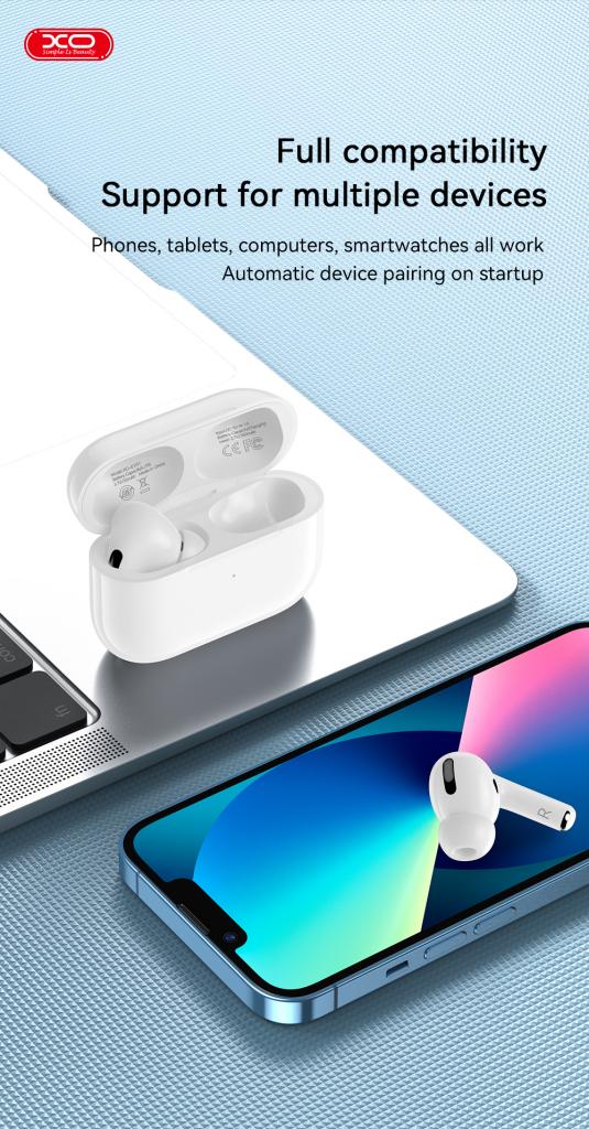 XO EV51 5th Generation Bluetooth Headset White - iThinksmart.gr