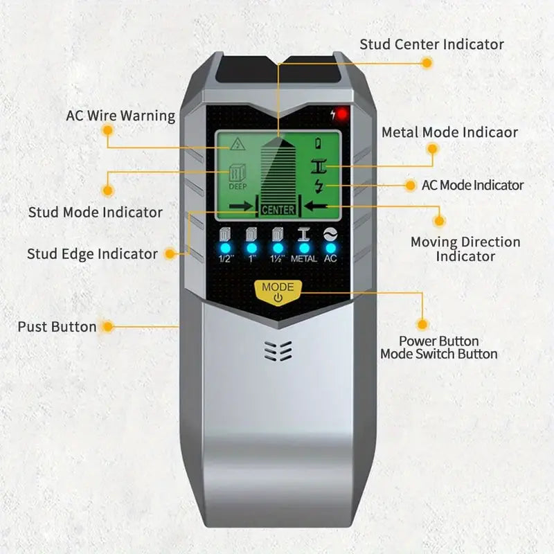 Digital wall detector - Cable/Metal/Wood - 402 - 810521