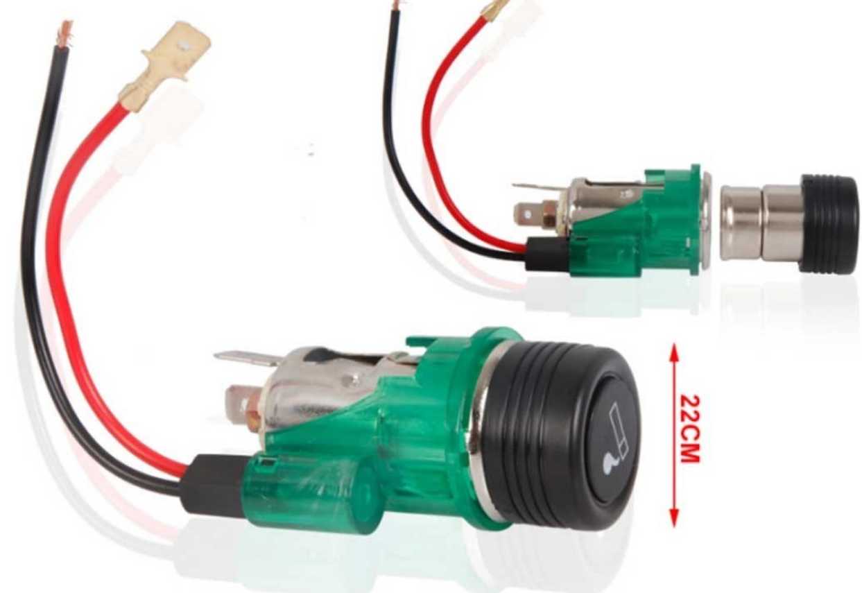 Car lighter with light - HQ-6105 - 22mm - 12V - 964922