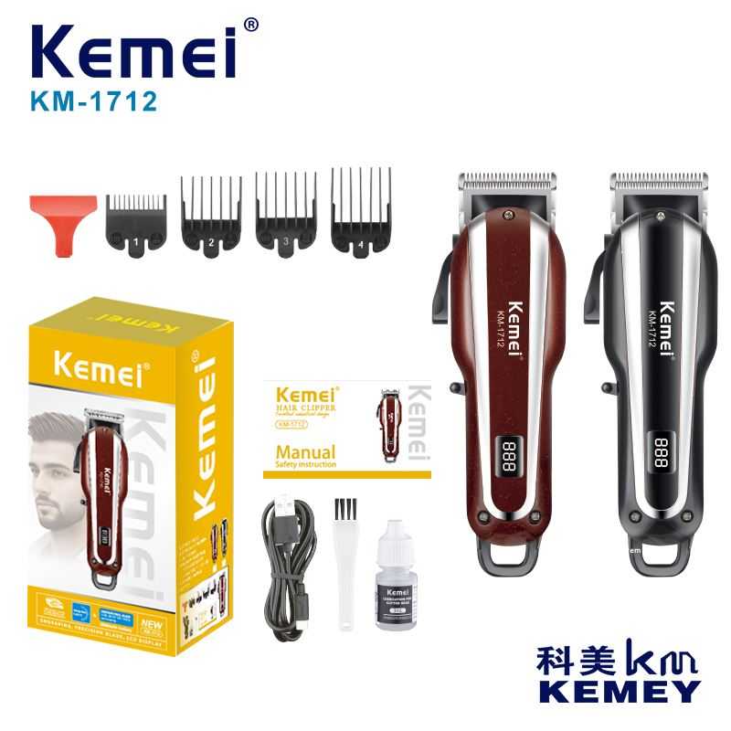 Hair clipper - KM-1712 - Kemei - Black