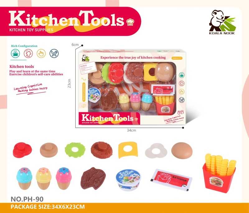 Σετ κατασκευής Burger με αξεσουάρ - 19pcs - PH-90 - 917291