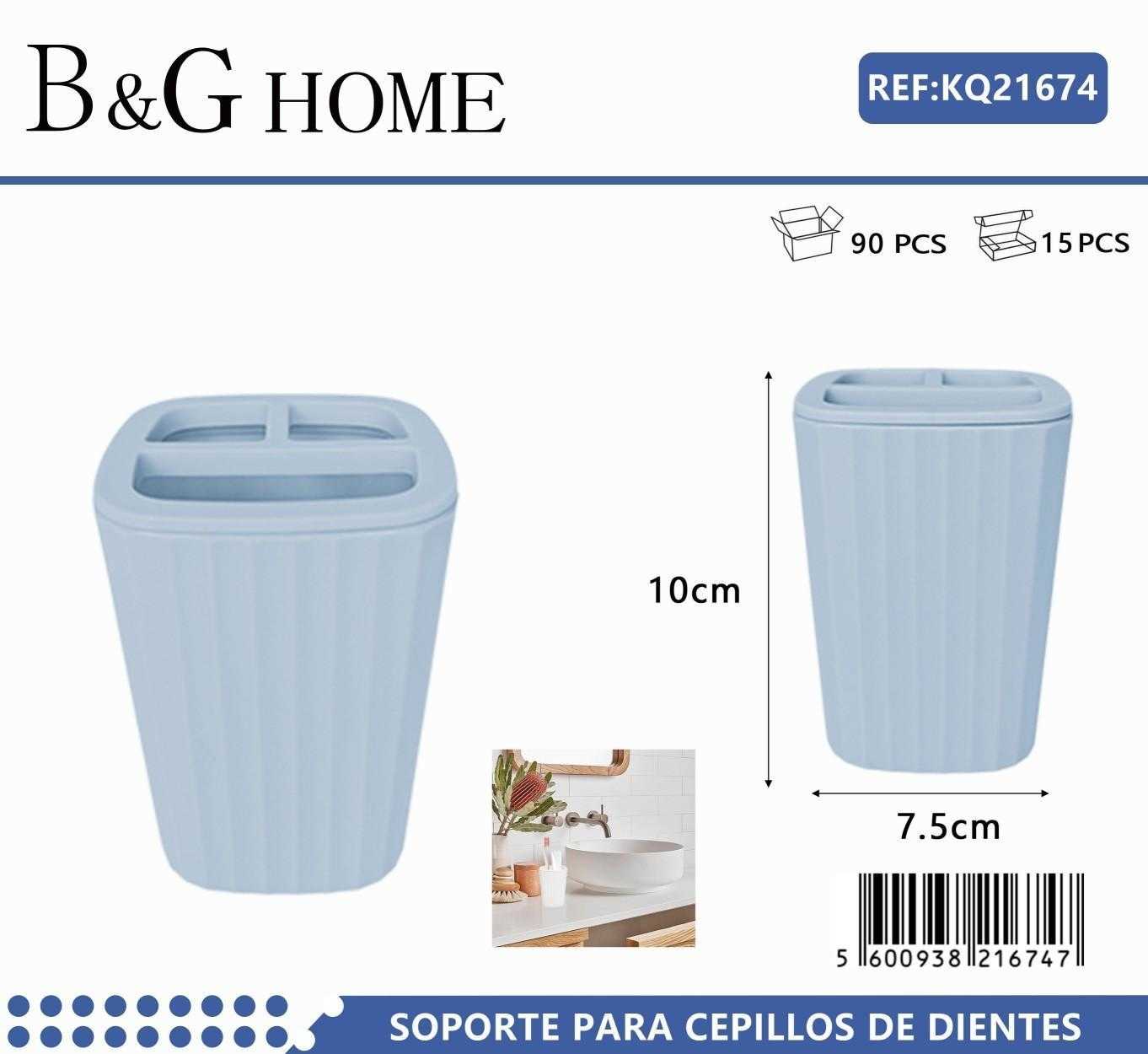 Θήκες οδοντόβουρτσας πλαστικές σε σετ 5Χ - Light Blue - 21674