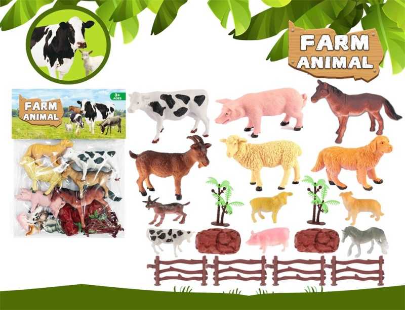 Σετ φιγούρες ζώων φάρμας - 20pcs - 146-61E - 917521