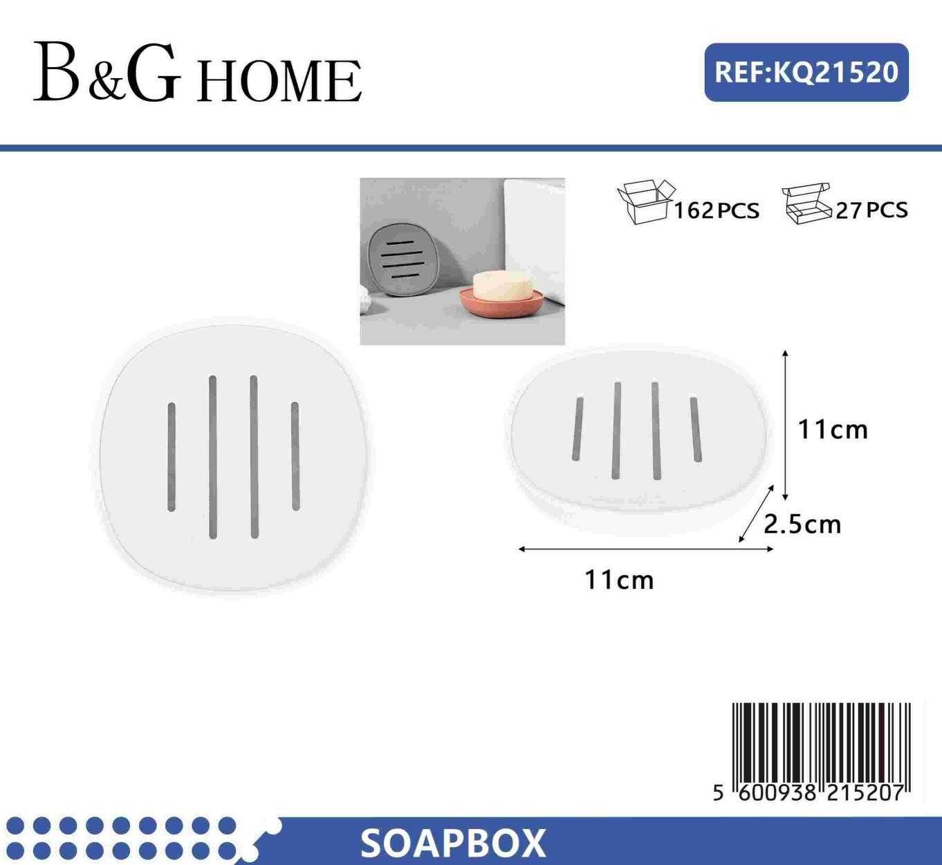 Σαπουνοθήκες μπάνιου πλαστικές σε σετ 9Χ - White - 21520