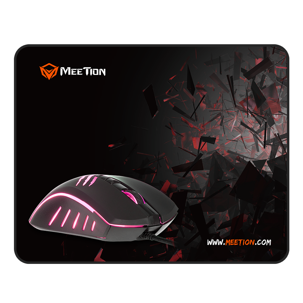 Meetion MT-C011 Wired Mouse and Mouse Pad Set