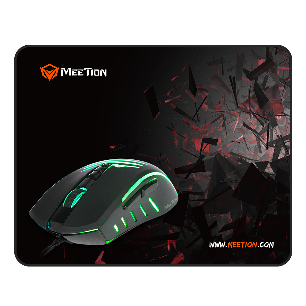 Meetion MT-C011 Wired Mouse and Mouse Pad Set