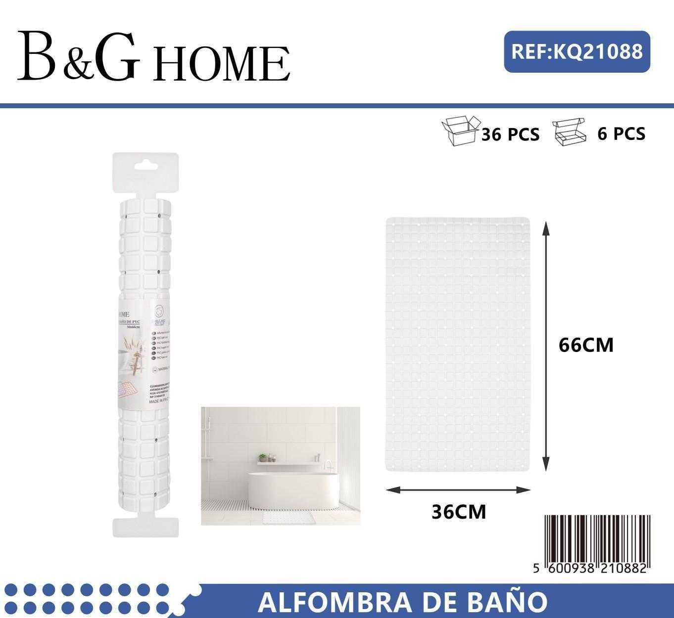 Αντιολισθητικό πατάκι μπάνιου - M0829 - 36x66cm - White - 21088