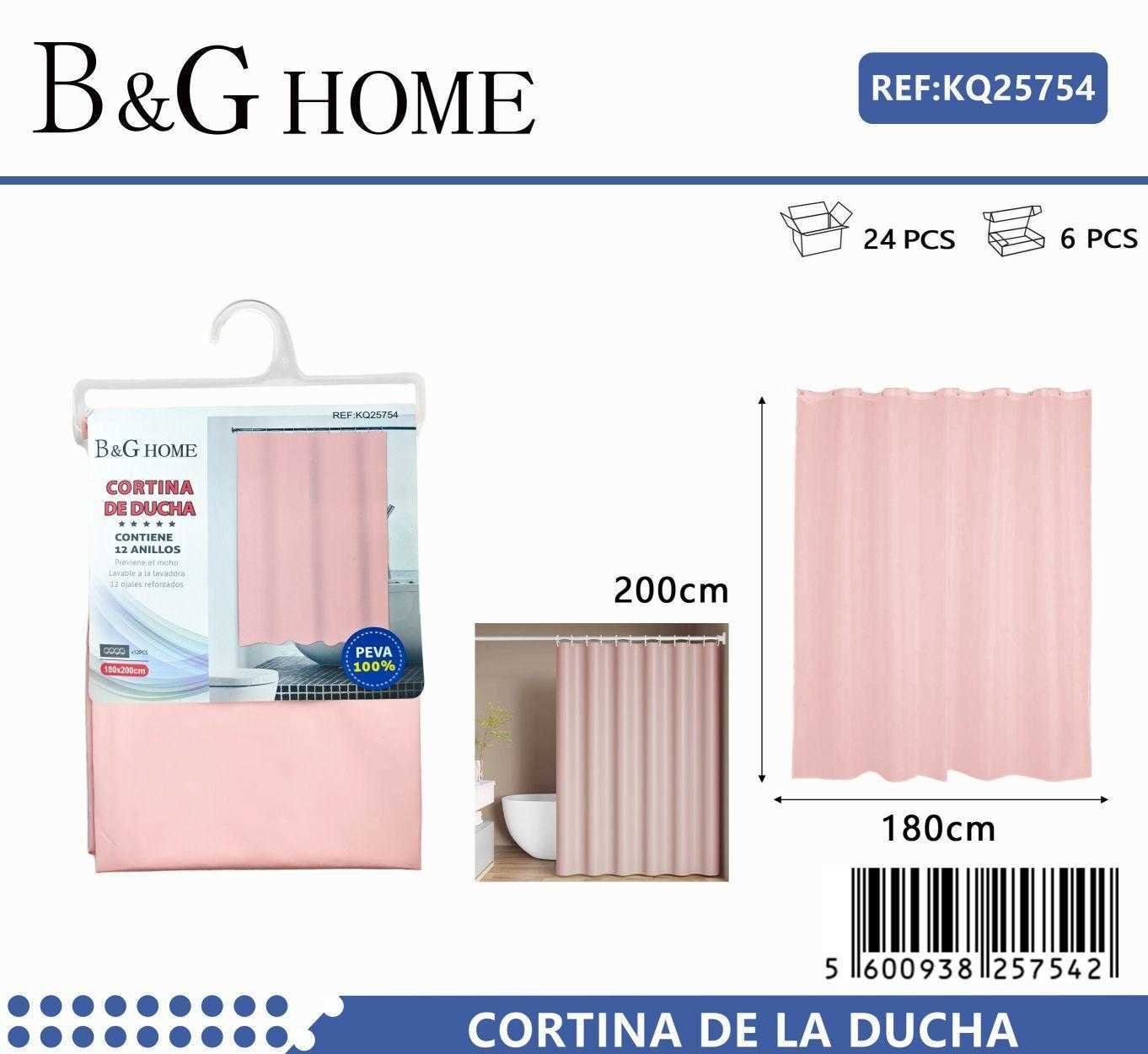 Κουρτίνα μπάνιου - Light Pink - 1.8x2m - 25754