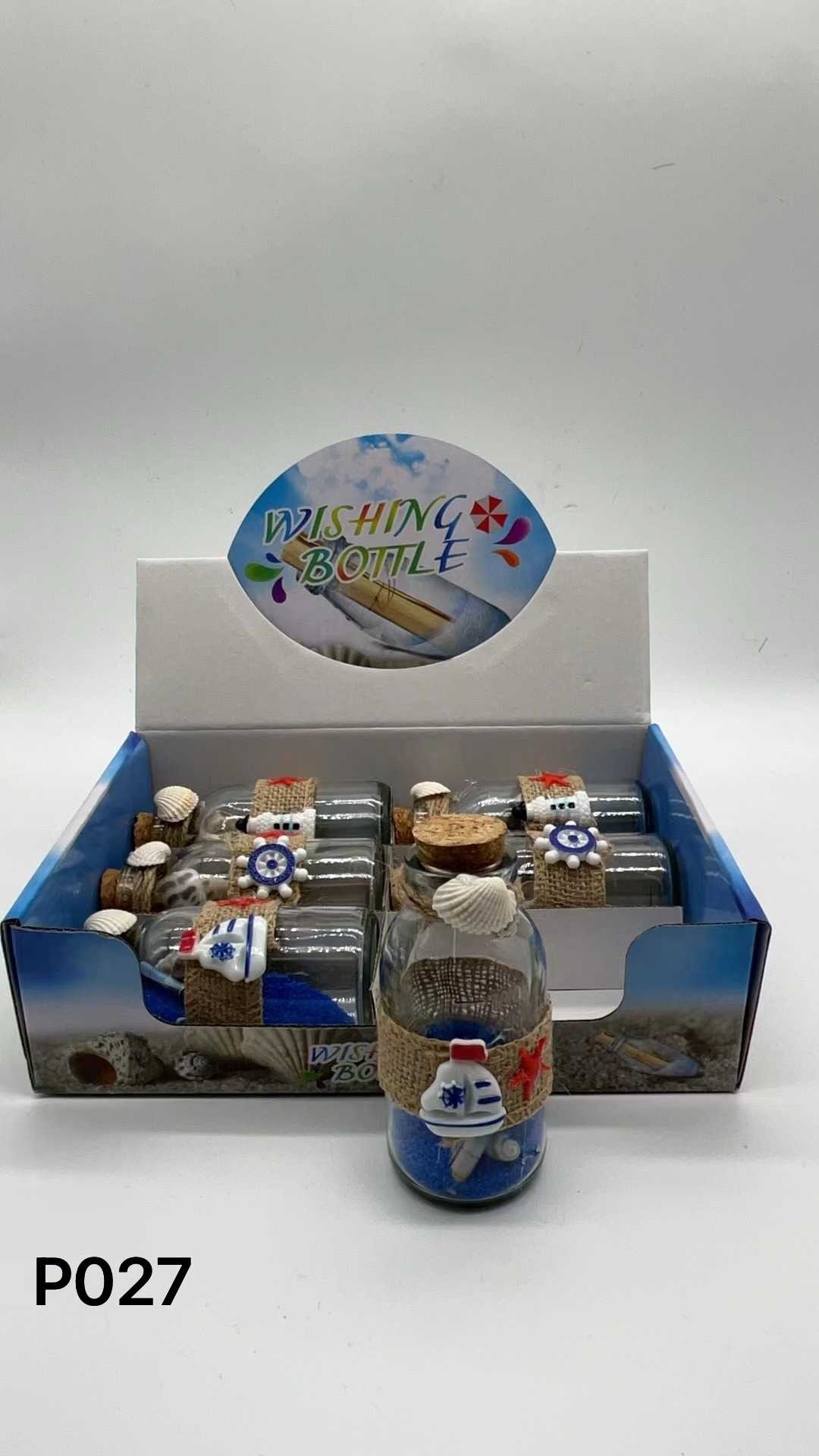 Διακοσμητικό Souvenir - Μπουκαλάκι με κοχύλια - 6pcs - 251742