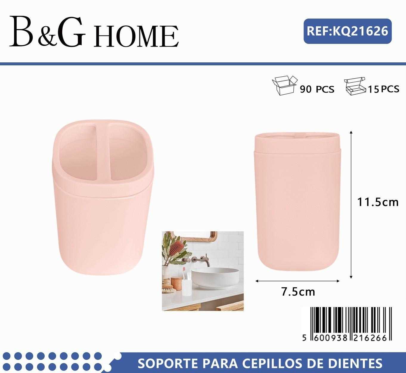 Θήκες οδοντόβουρτσας πλαστικές σε σετ 5Χ - Light Pink - 21626