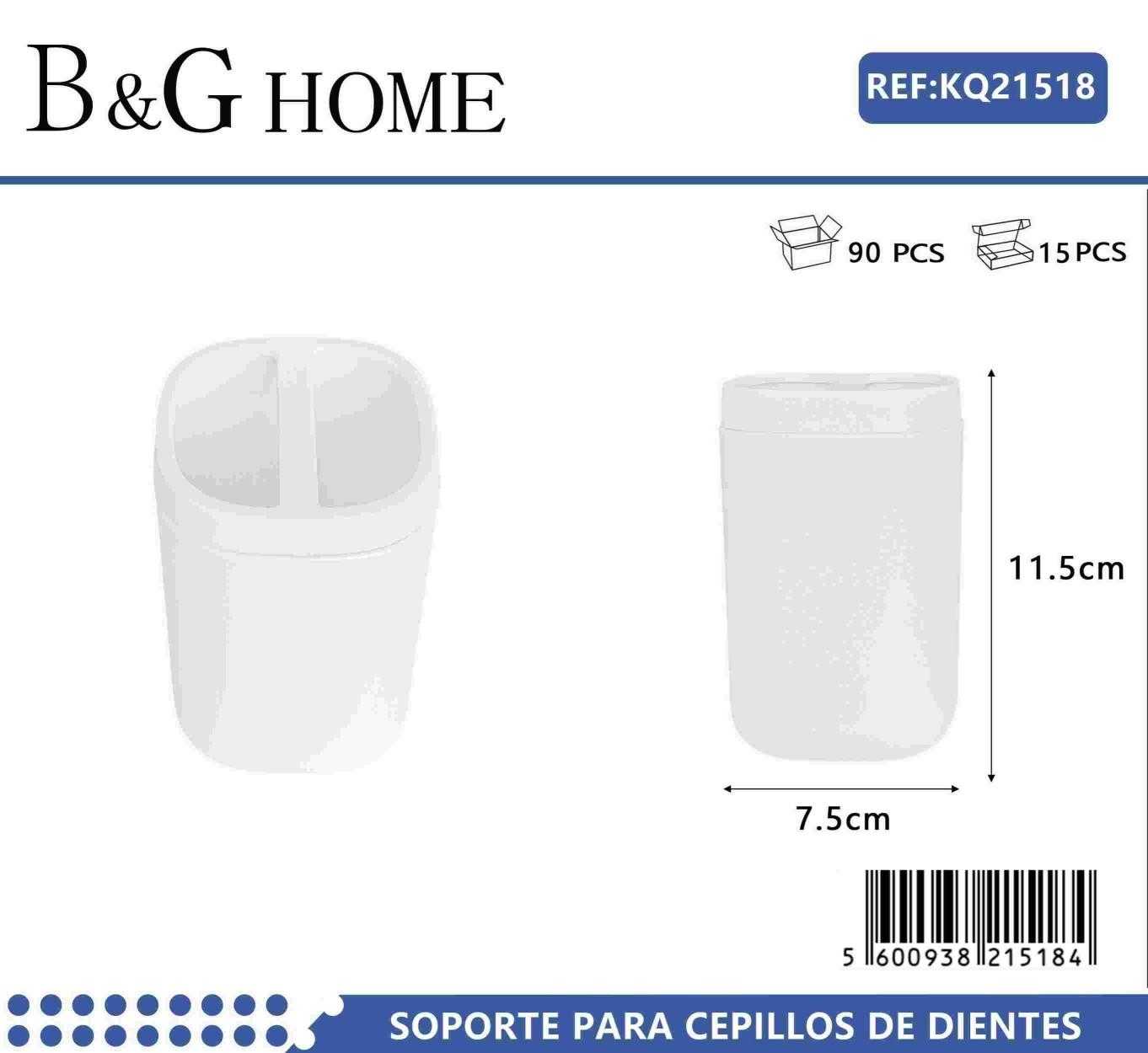 Θήκες οδοντόβουρτσας πλαστικές σε σετ 5Χ - White - 21518