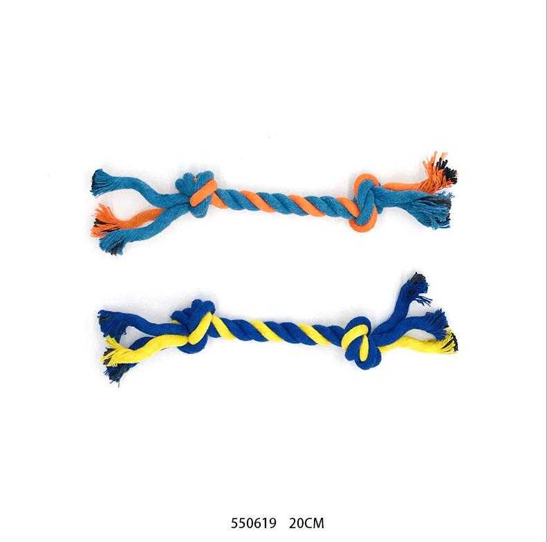 Παιχνίδι σκύλου σχοινί με κόμπους - 20cm - 12pcs - 550619