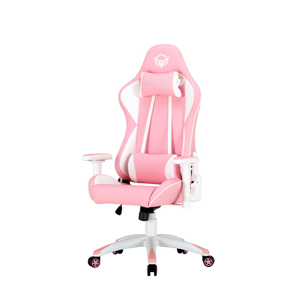 Meetion MT-CHR16 Gaming Chair / Pink + White