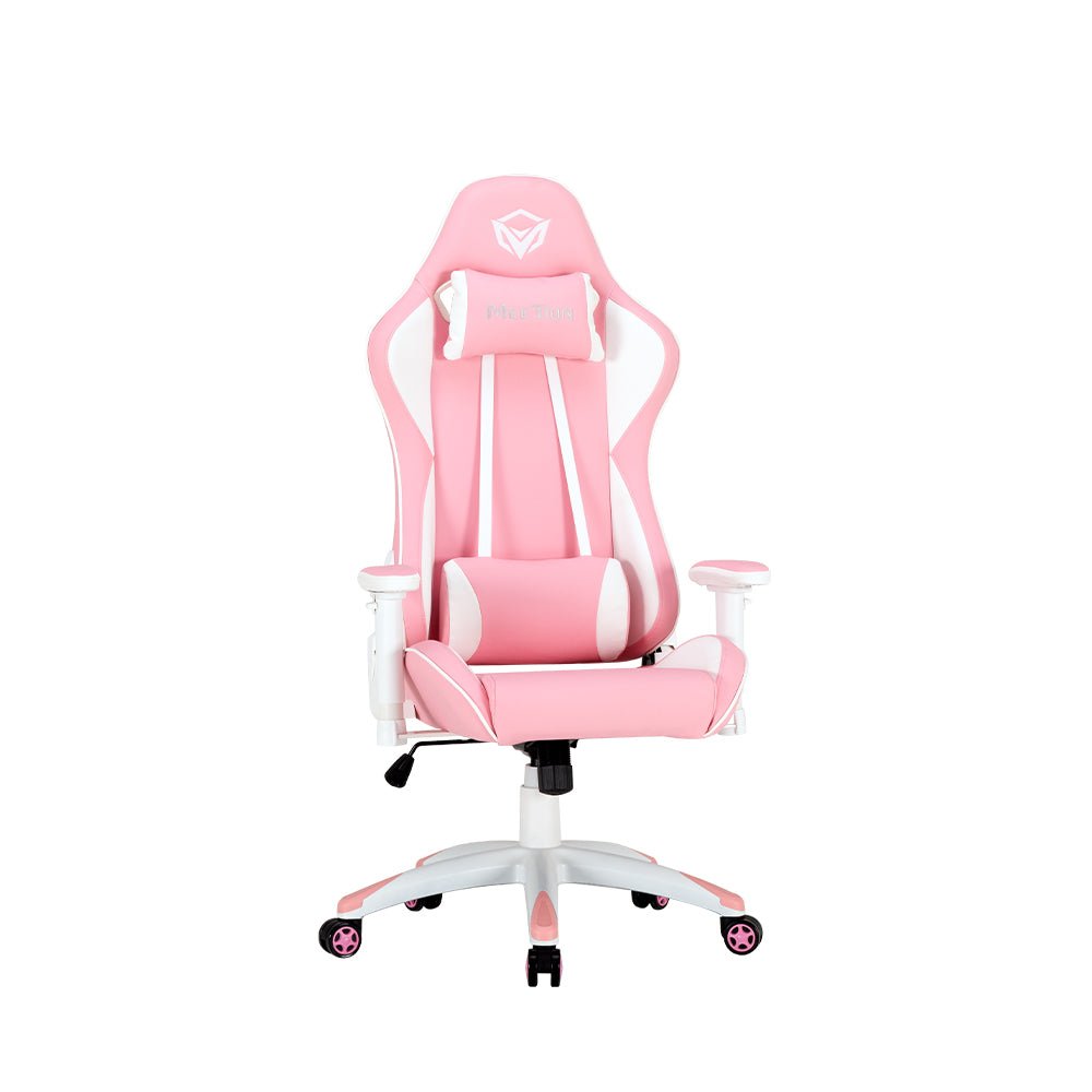 Meetion MT-CHR16 Gaming Chair / Pink + White