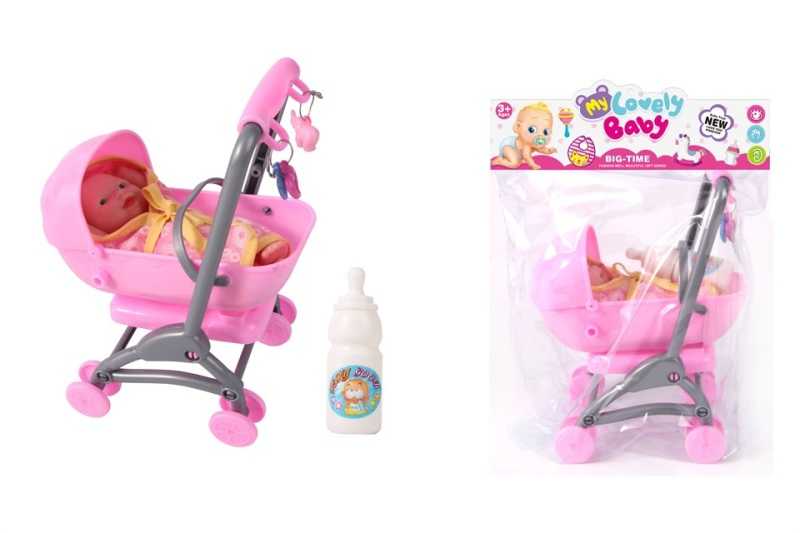 Παιδικό καροτσάκι mini με κούκλα - 0812-156 - 917426