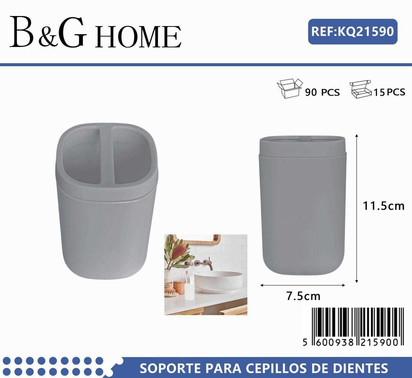 Θήκες οδοντόβουρτσας πλαστικές σε σετ 5Χ - Grey - 21590