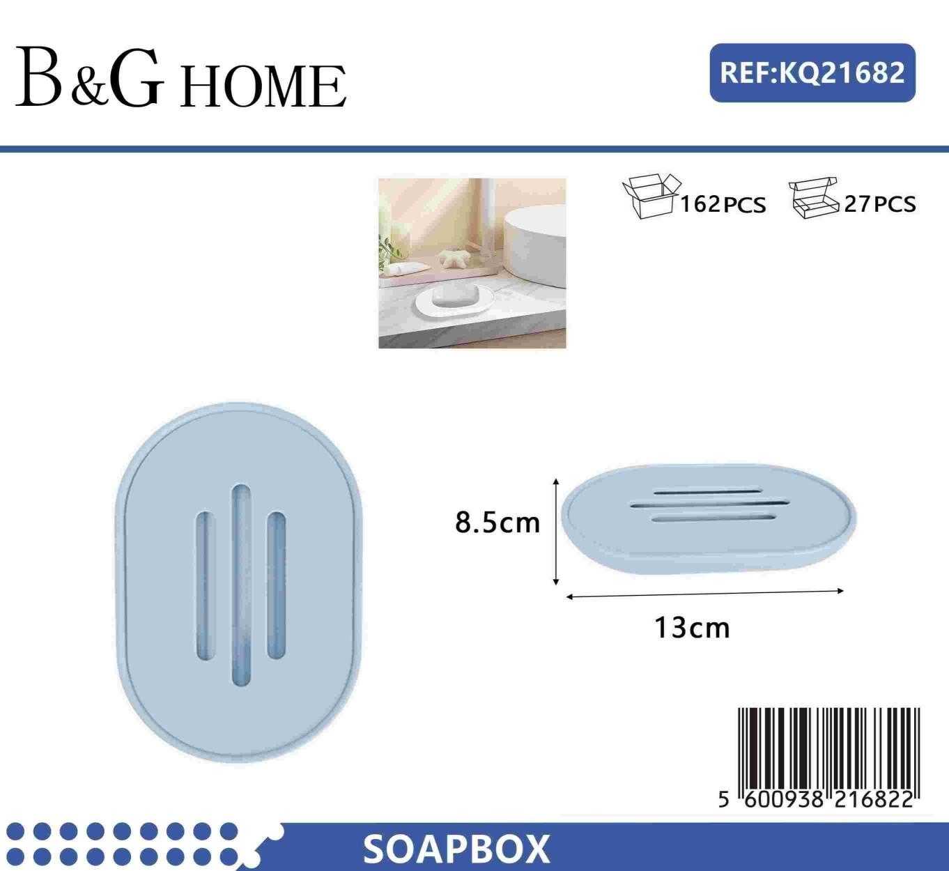 Σαπουνοθήκες μπάνιου πλαστικές σε σετ 5Χ - Light Blue - 21682