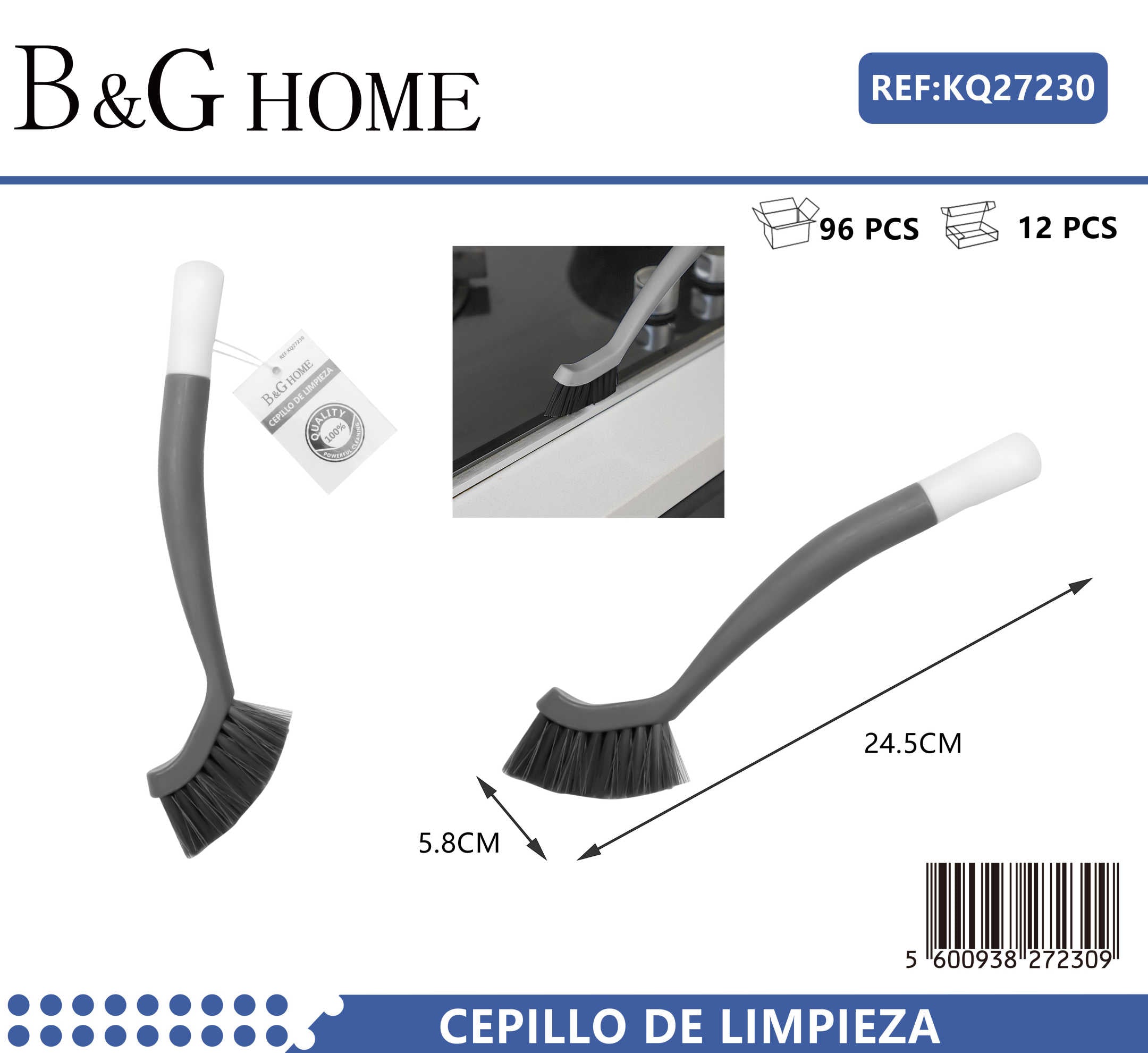 General cleaning brush with handle - 27230