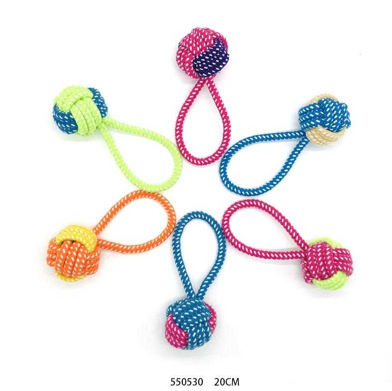 Παιχνίδι σκύλου σχοινί με μπάλα - 20cm - 12pcs - 550530