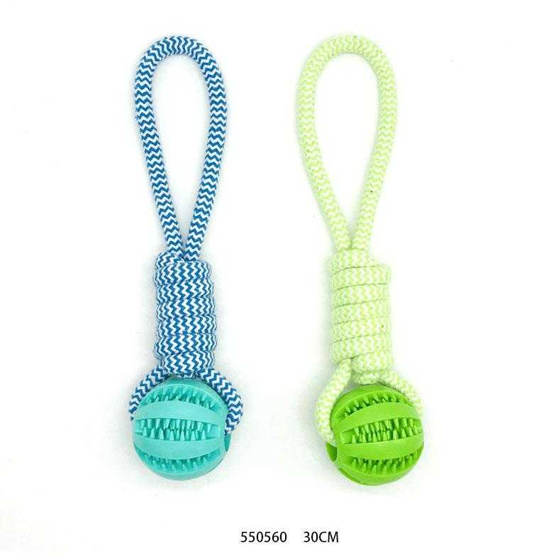 Dog toy rope with ball - 30cm - 12pcs - 550560