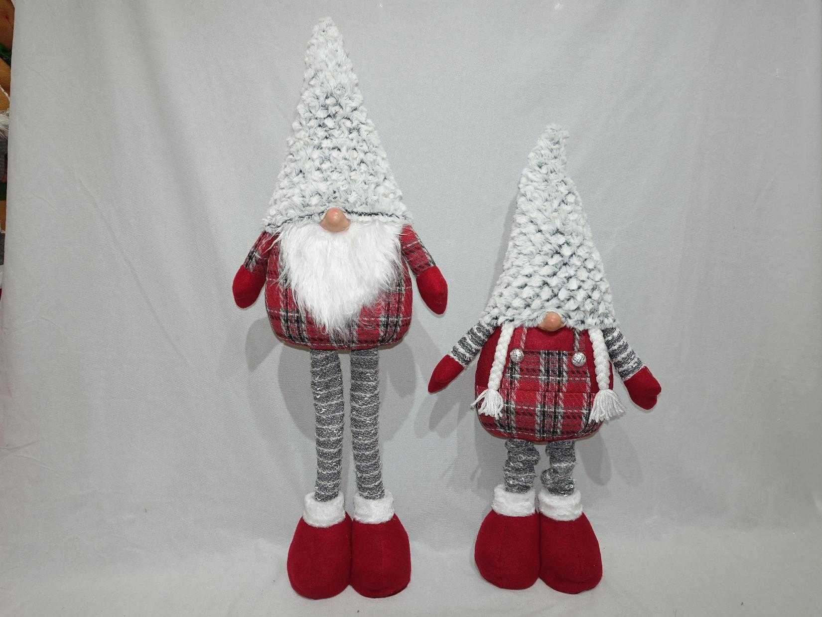 Χριστουγεννιάτικη λούτρινη κούκλα με πτυσσόμενα πόδια - 60-85cm - 212146