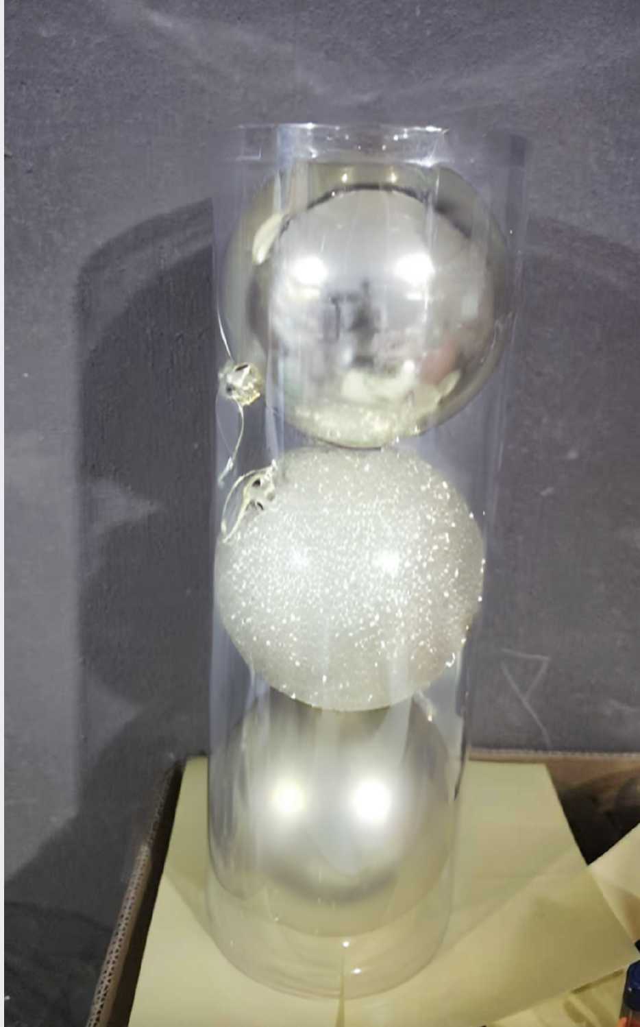 Set of Christmas balls - 15cm - 3pcs - 326130 - White