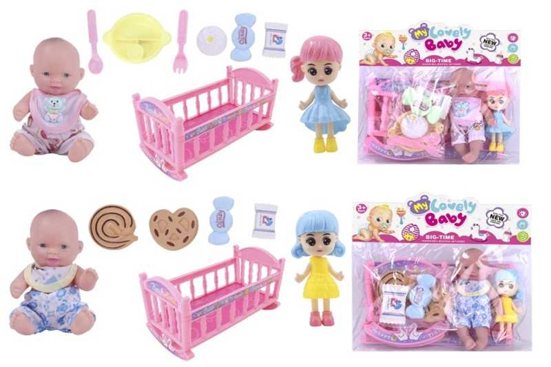 Κούκλα μωρό με κρεβατάκι & παιχνίδια - 0812-1998 - 917423