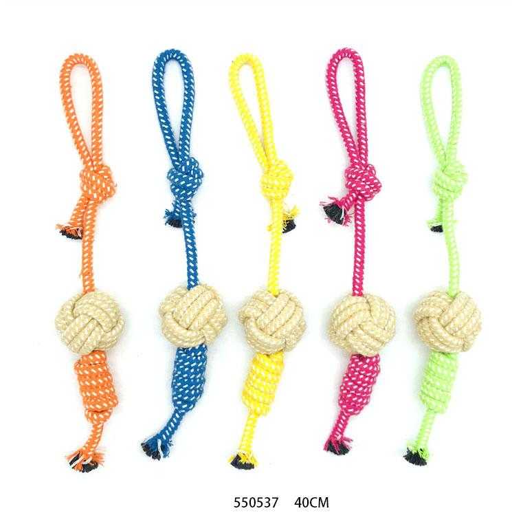 Παιχνίδι σκύλου σχοινί με μπάλα - 40cm - 12pcs - 550537