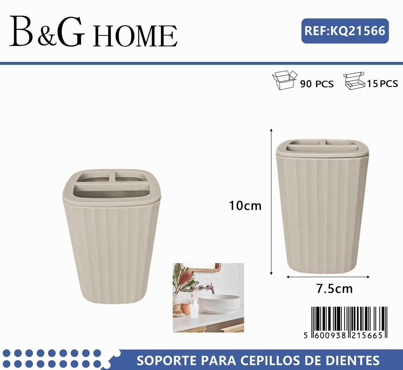 Plastic toothbrush cases in set of 5 - Beige - 21566